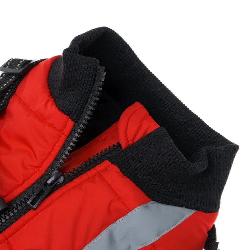 Winter Warm Dog Clothes With Harness, Windproof Pet Vest by Love My Pet