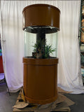 100 Gallon Glass Full Cylinder Aquarium Minor Blemish Reef-Ready Aquarium in Golden Oak Real Wood Furniture by Northeast Aquariums LLC