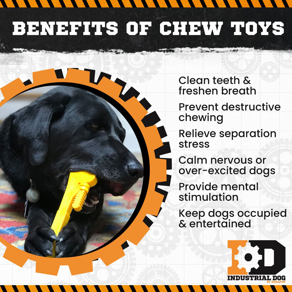 Pipe Wrench Nylon Dog Toy for Aggressive Chewers | USA Made | SodaPup by SodaPup/True Dogs, LLC