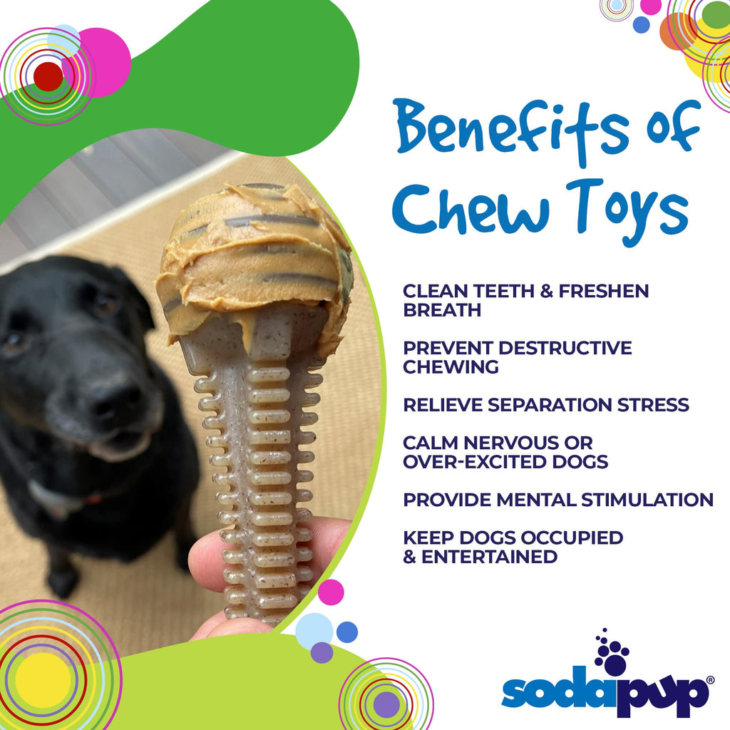 Honey Bone Dental Tower Nylon Chew Toy for Aggressive Chewers | USA Made by SodaPup/True Dogs, LLC