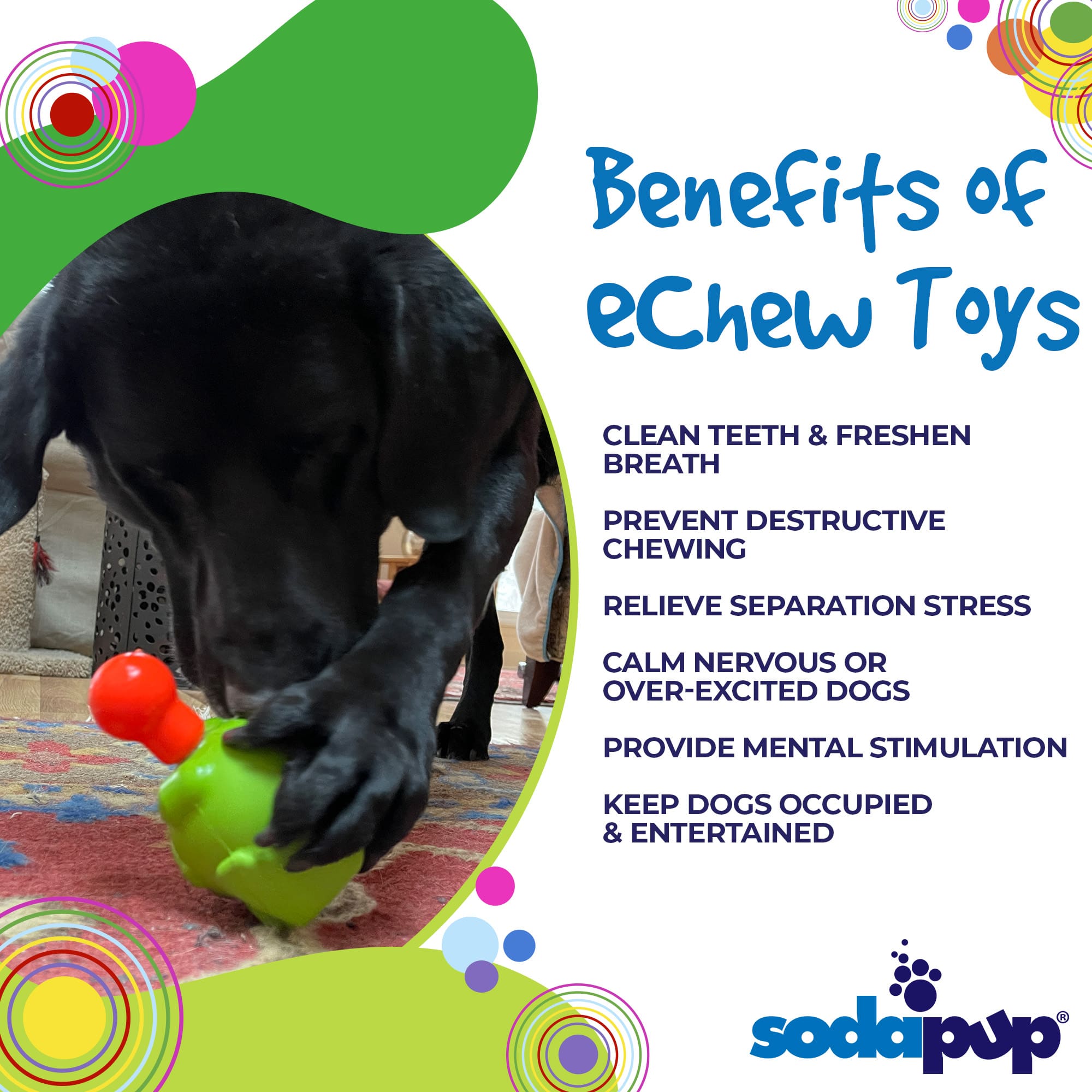 Unstoppables Chewers for SodaPup Rubber Treat Dispensers - 3 Pack by SodaPup/True Dogs, LLC