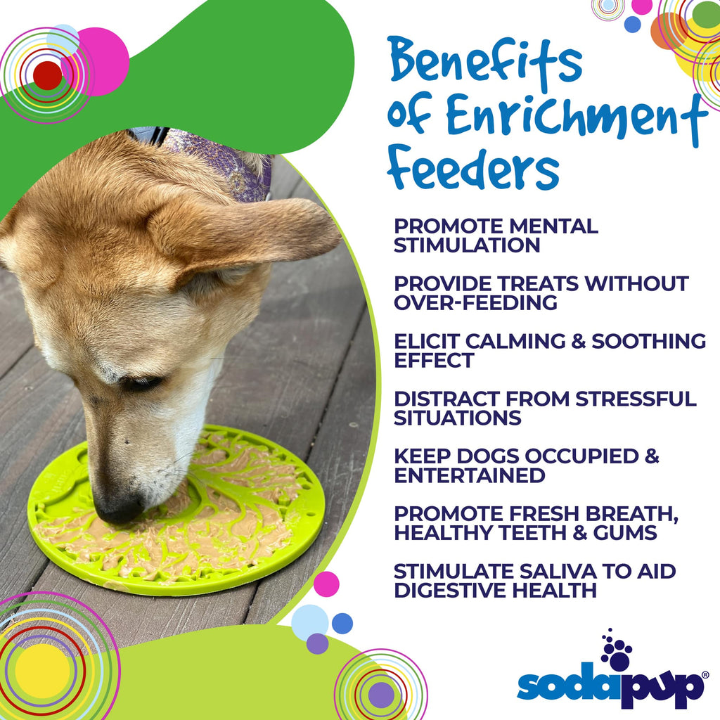 Tree of Life eMat - Enrichment Lick Mat For Dogs and Cats - With Suction Cups | Tree Design | USA Made by SodaPup/True Dogs, LLC