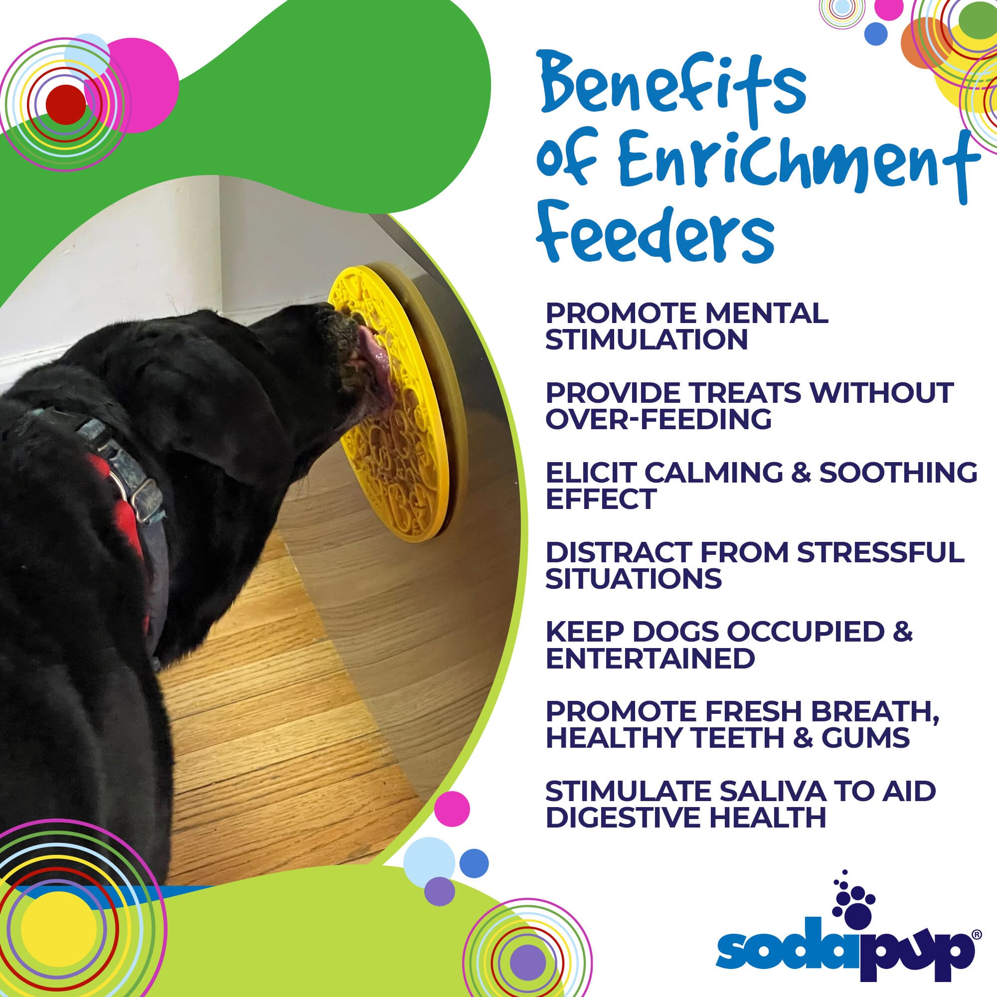 Rubber Duckies emat - Enrichment Lick Mat for Dogs and Cats - with Suction Cups | Bath Time Design | SodaPup USA Made by SodaPup/True Dogs, LLC