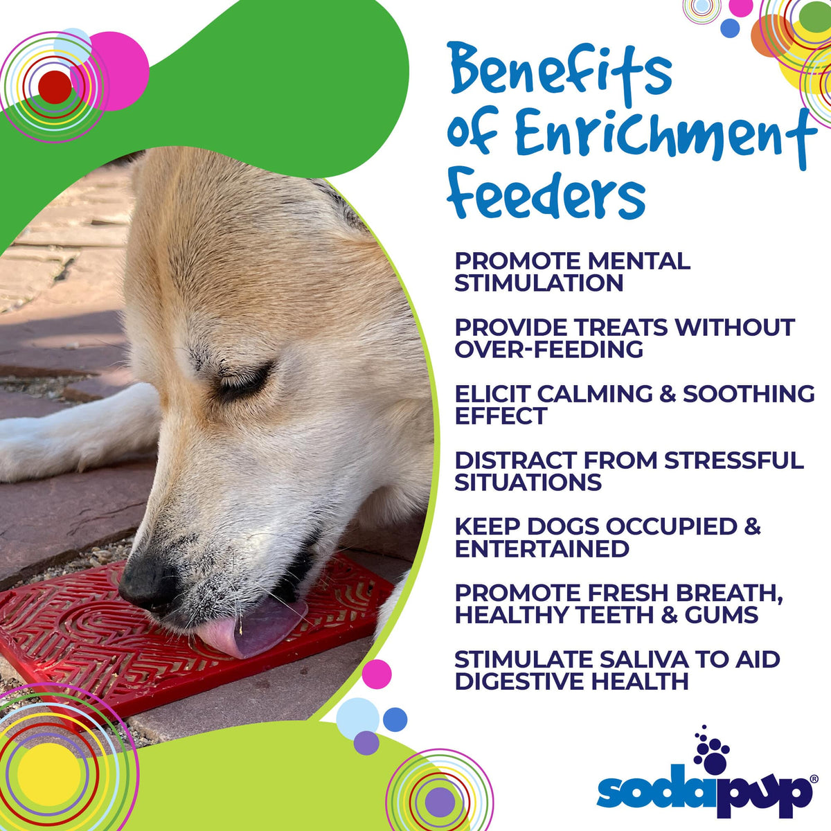 Love eMat - Enrichment Lick Mat for Dogs and Cats| Heart Design | SodaPup by SodaPup/True Dogs, LLC