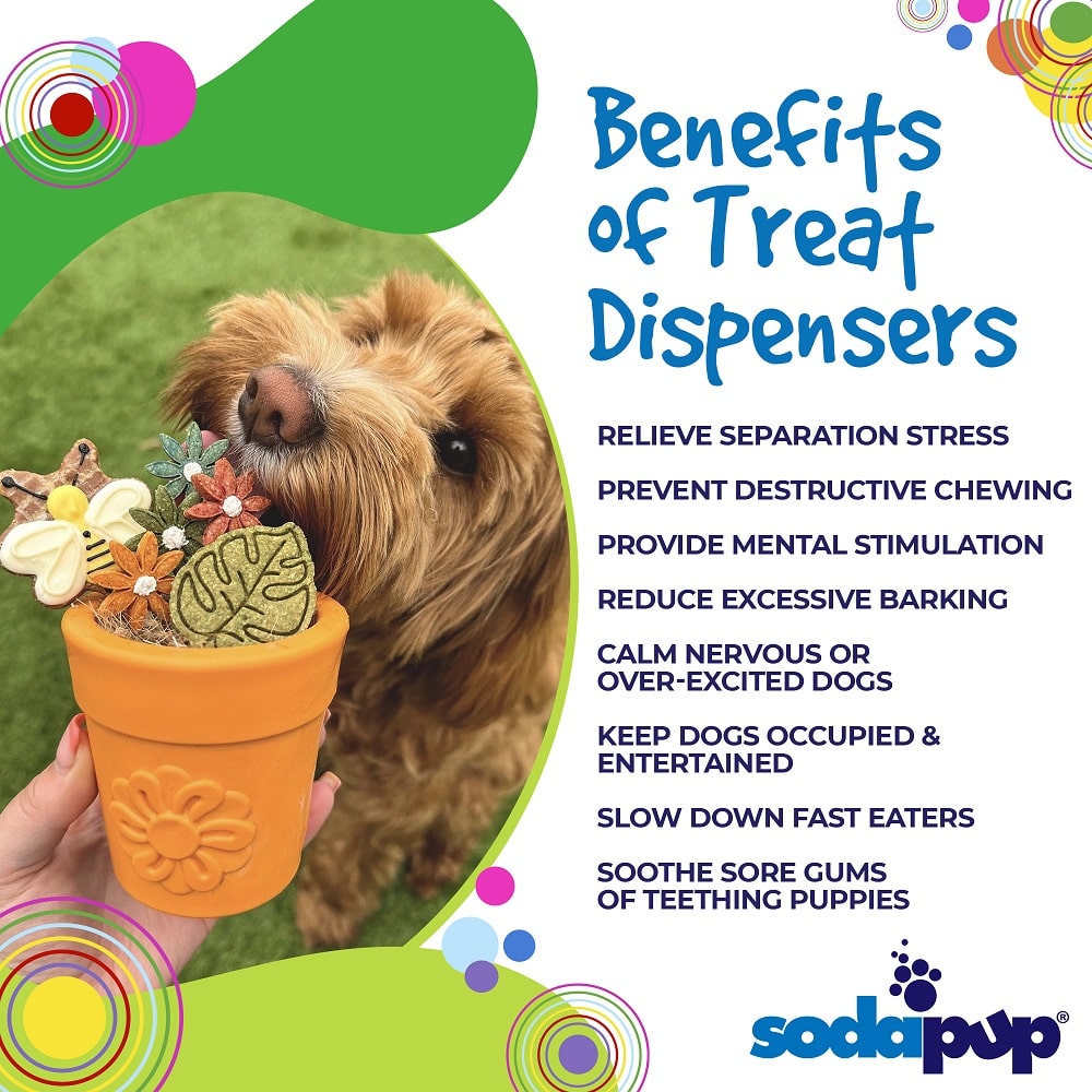 Large Flower Pot eCup Dog Treat Dispenser | Durable USA-Made Enrichment Toy | SodaPup by SodaPup/True Dogs, LLC