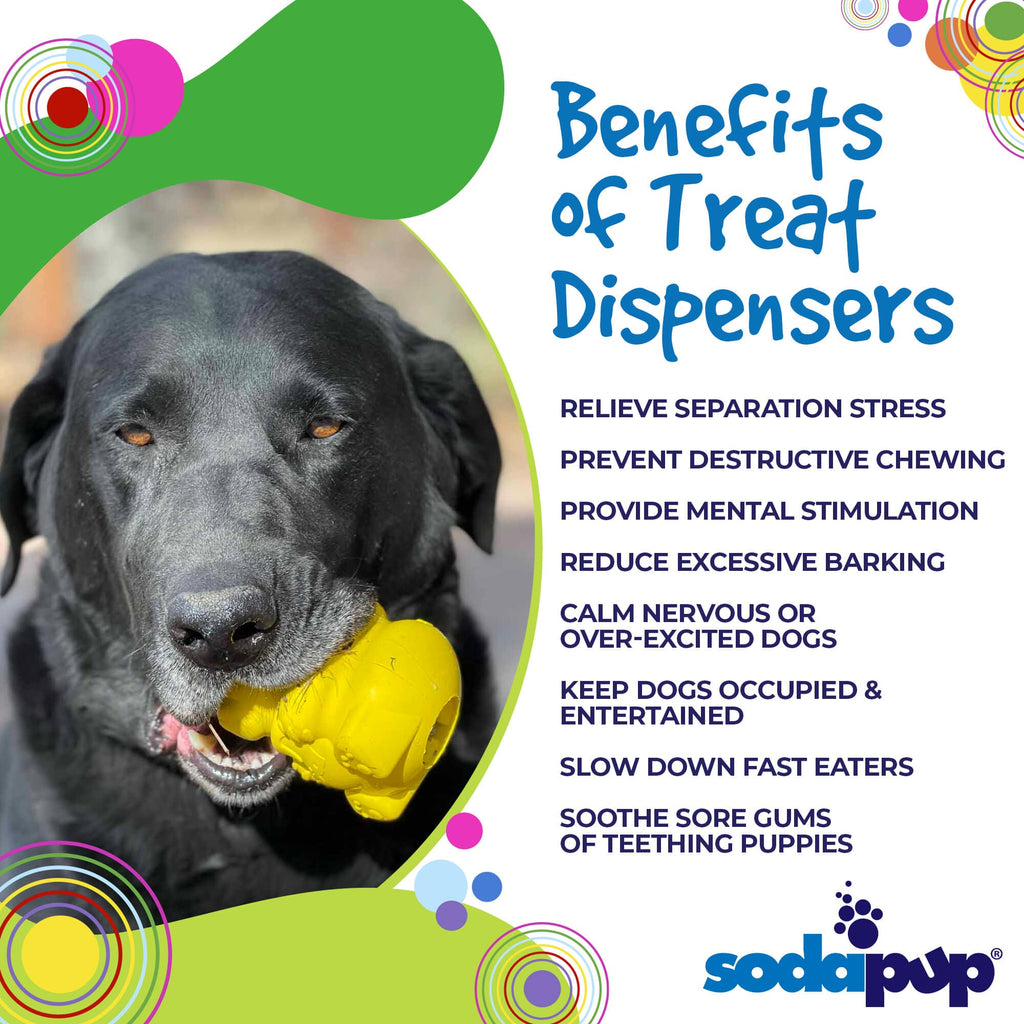 Honey Bear eDispenser - Durable Rubber Treat Dispenser for Dogs | USA Made by SodaPup/True Dogs, LLC