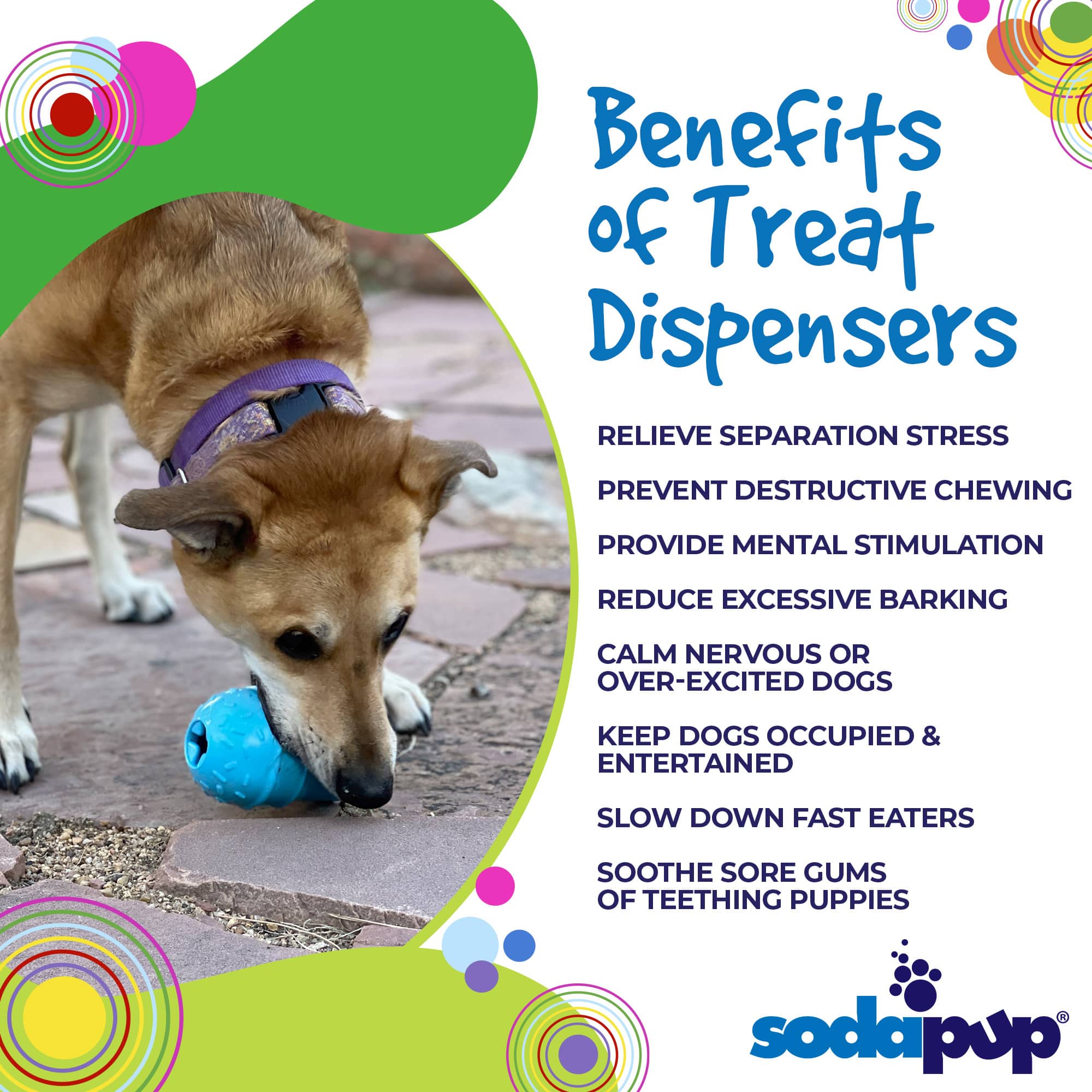 Ice Cream Cone Rubber Dog Chew Toy for Power Chewers | USA Made | SodaPup by SodaPup/True Dogs, LLC
