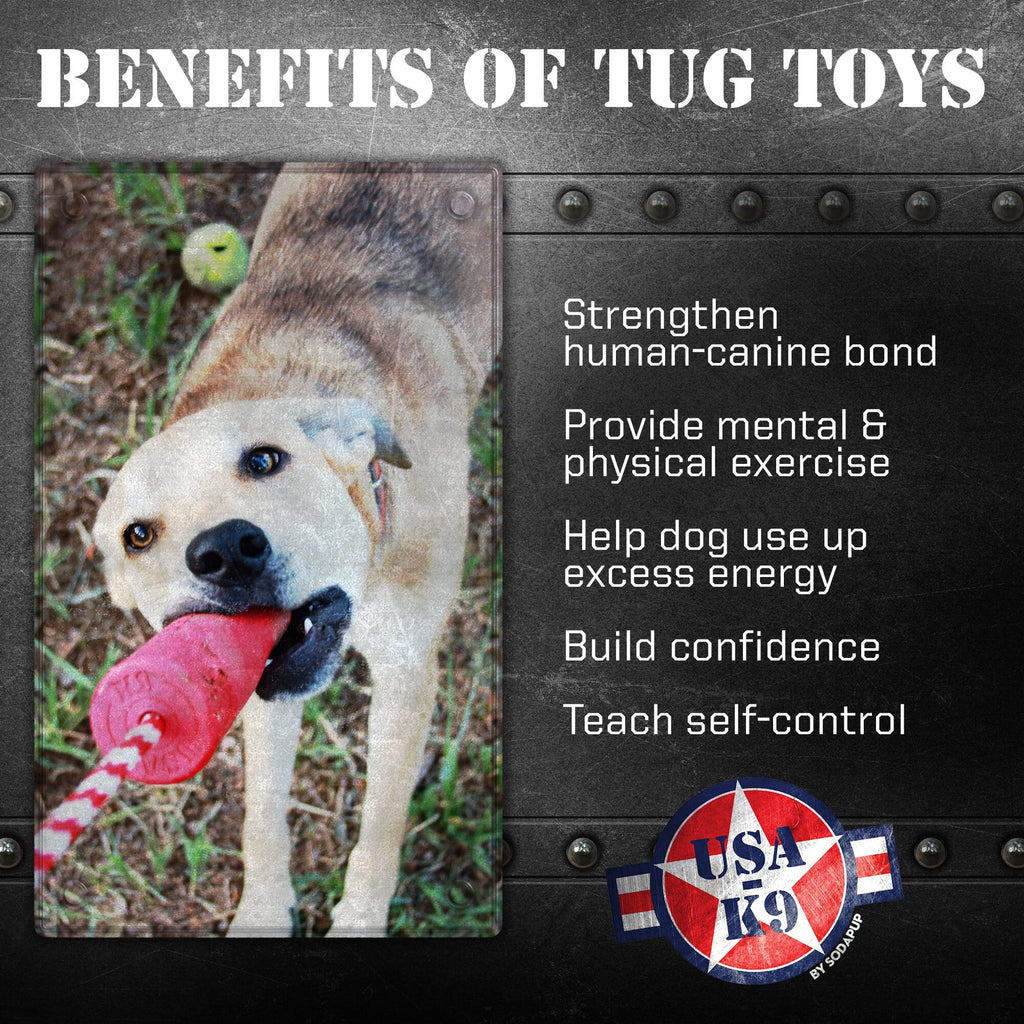 USA-K9 Firecracker Floating Training Dummy | K9 Handler Reward Toy | Red | USA Made by SodaPup/True Dogs, LLC