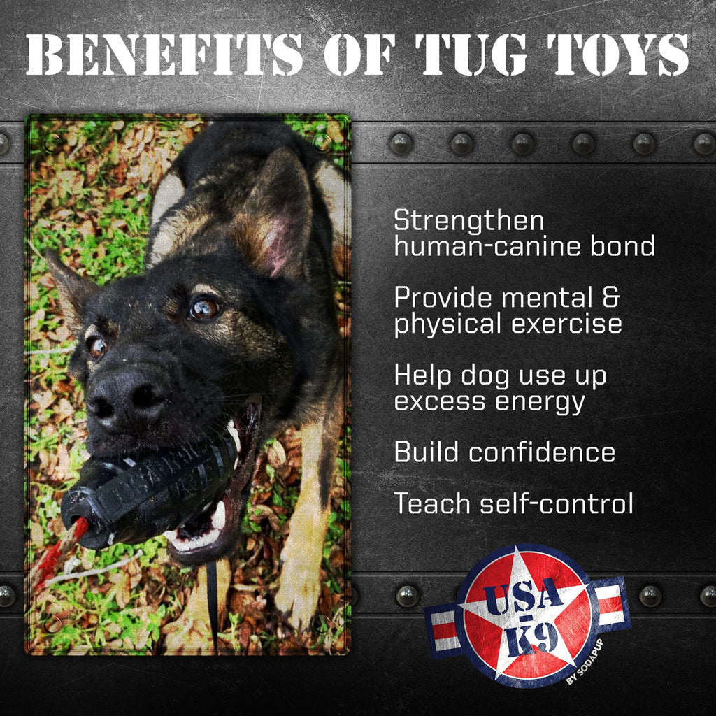 USA-K9 Magnum Grenade - Black Magnum Rubber Chew Toy for Extreme Chewers | USA Made by SodaPup/True Dogs, LLC
