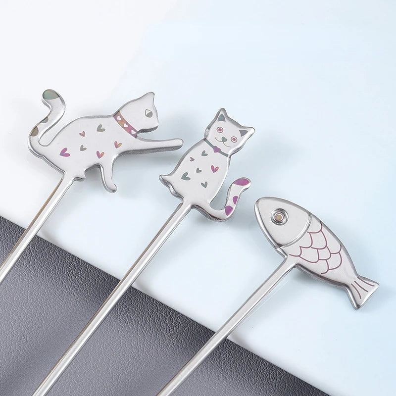 Cute Stainless Steel Cat Shape Teaspoon by Love My Pet