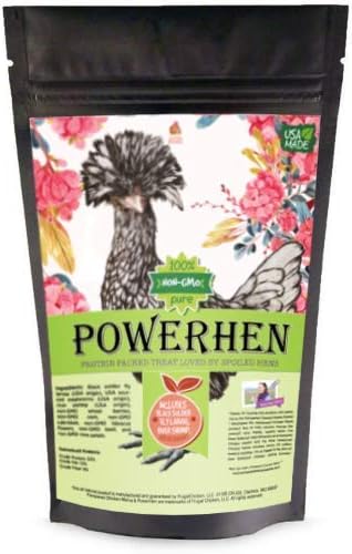 PowerHen (TM) High Protein Treat With Mealworms, Black Soldier Fly Larvae, & Herbs For Backyard Chickens by Dahlia Pets