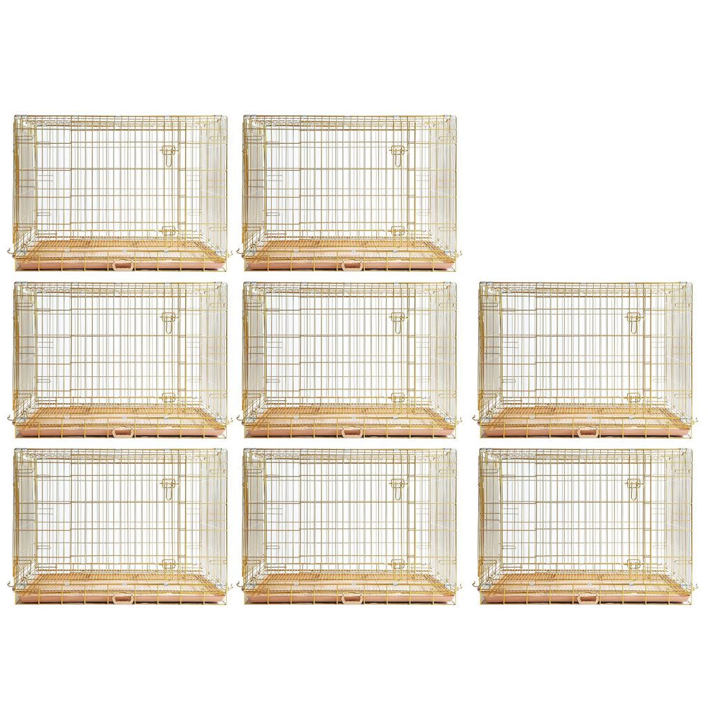24-42" Collapsible Copper Gold Dog Crate GLD24-42 by Homey Pet Official