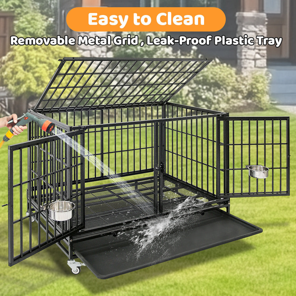 42" Stackable Dog Crate with Divider 43T (Standard Height)