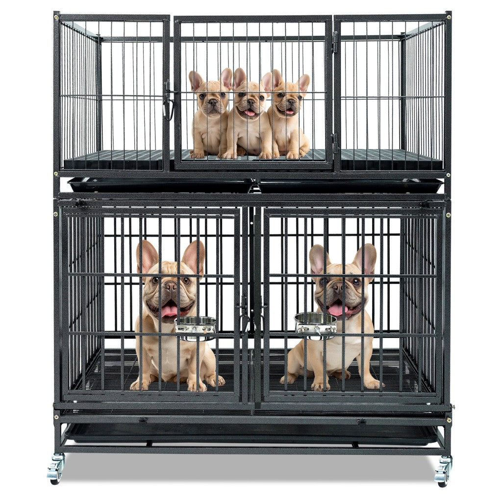 42" Stackable Dog Crate 43T+WHLP02 by Homey Pet Official