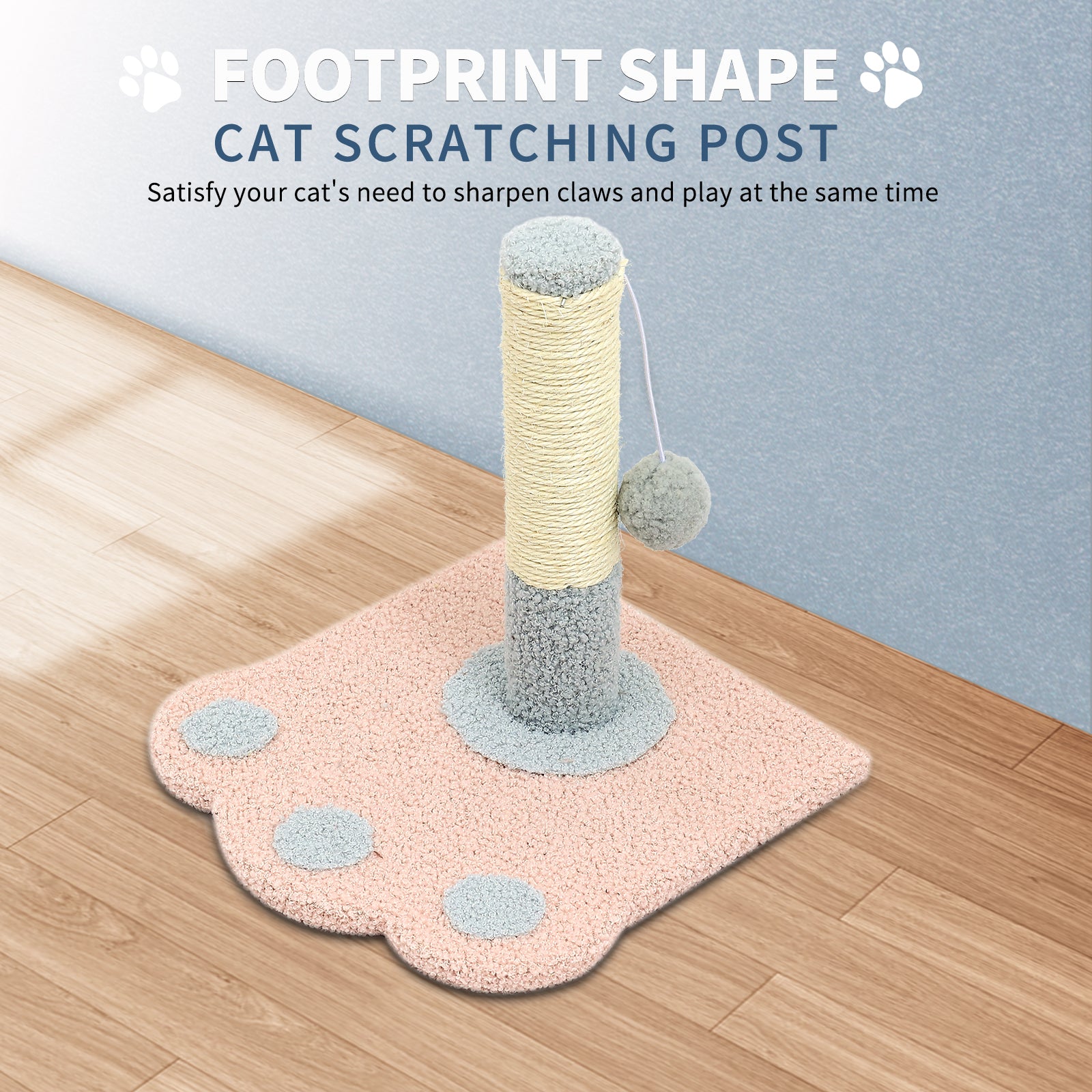 Footprints Cat Scratch Tower by VetsPetStore