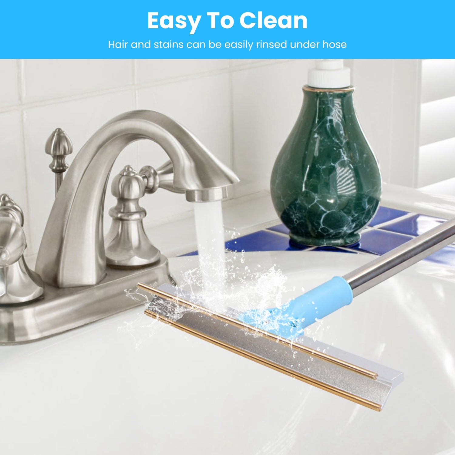 1Pc Pet Hair Removal Rake With 54 in Adjustable Telescopic Rod by VetsPetStore