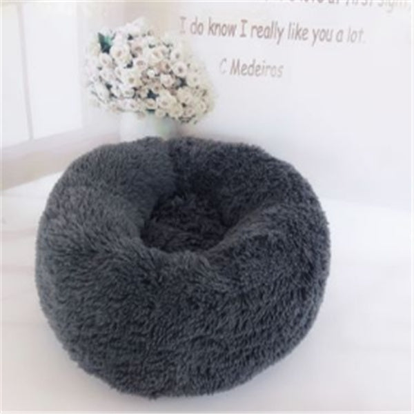 Round Long Hairy Autumn And Winter Nest Pad Cat Mattress by Amazing Pet Bargains