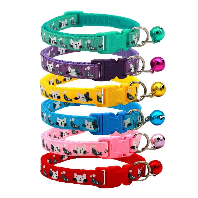 Colorful Cats Pattern Adjustable Collars by Love My Pet