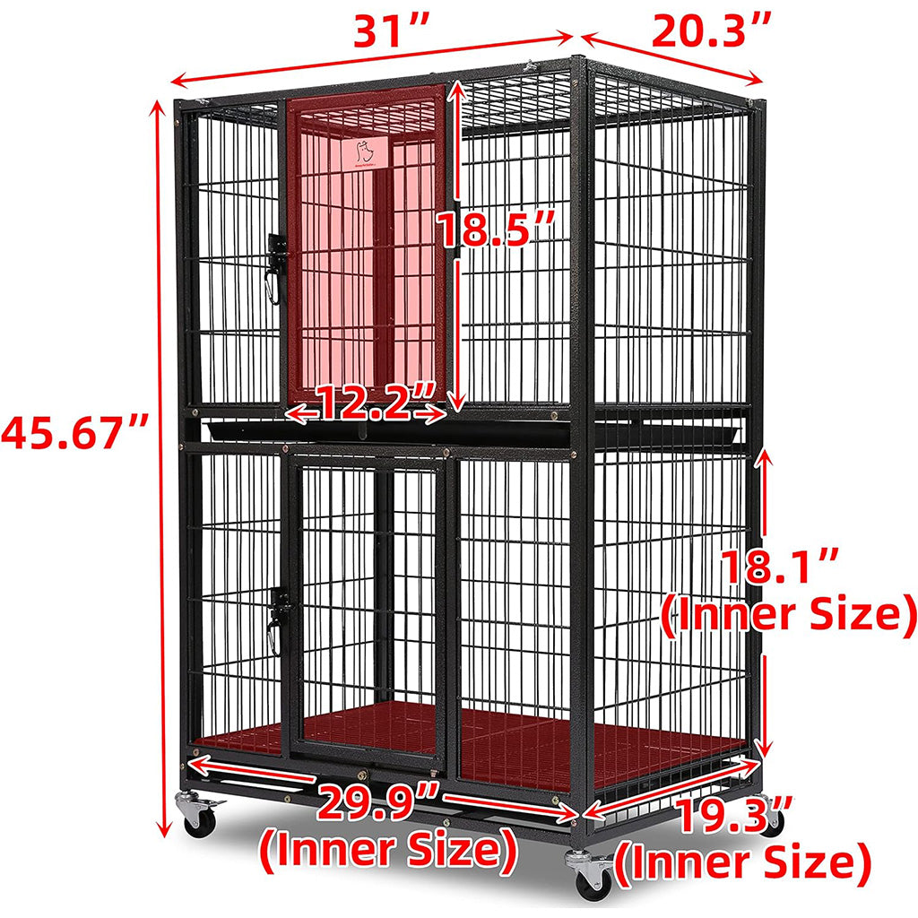 31" Two-Tier Dog Crate 46A by Homey Pet Official