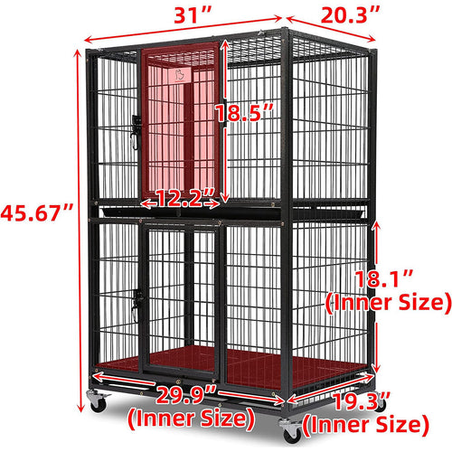31" Two-Tier Dog Crate 46A by Homey Pet Official