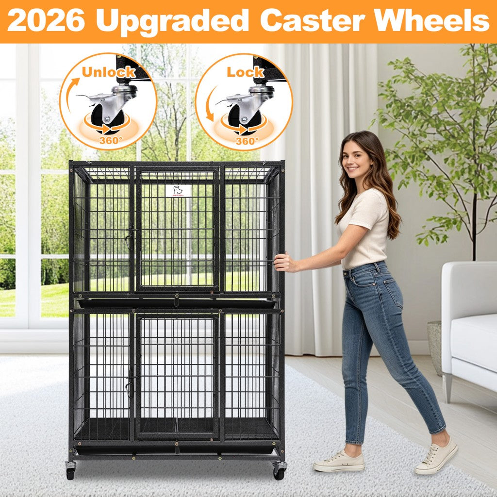 31" Two-Tier Dog Crate 46A by Homey Pet Official