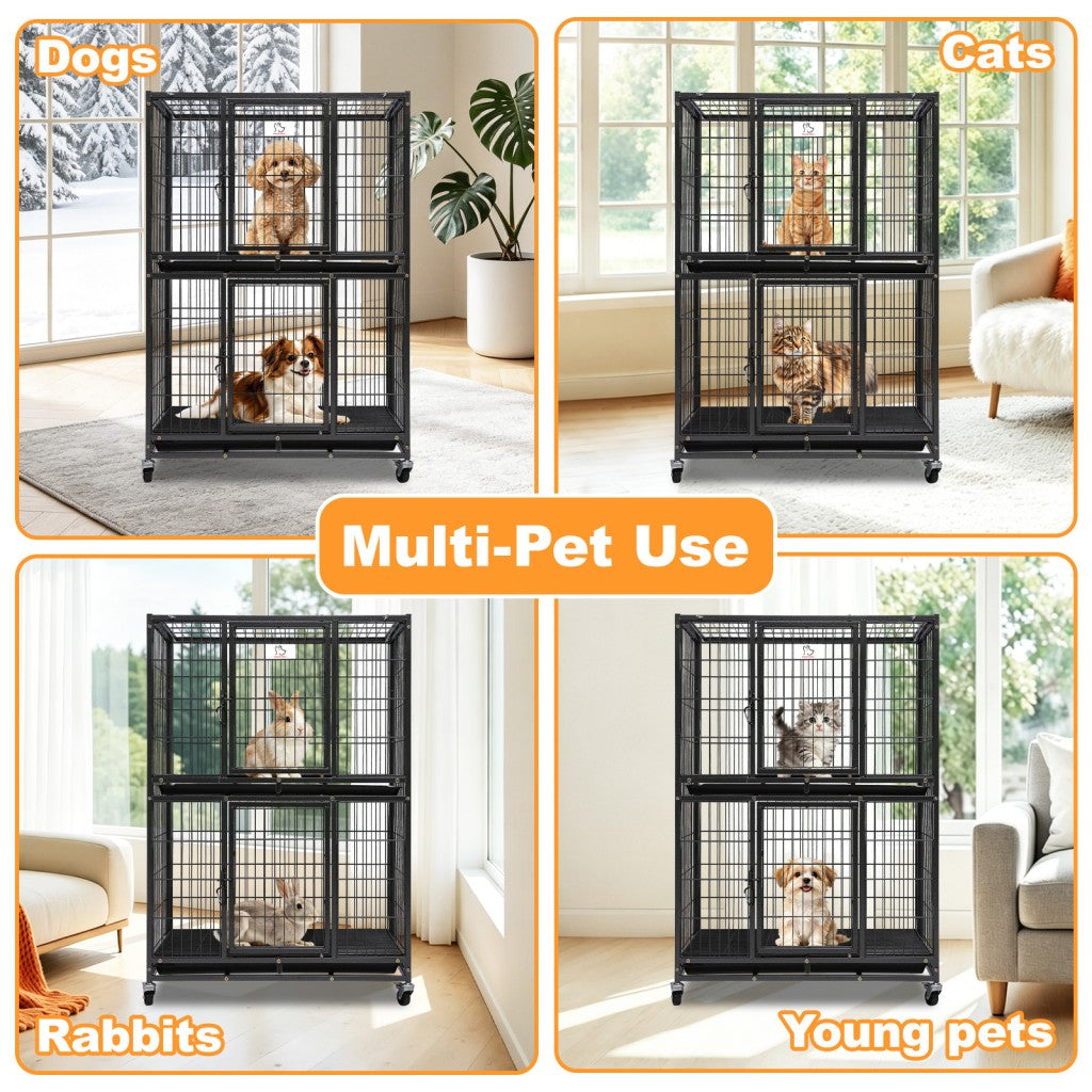 31" Two-Tier Dog Crate 46A by Homey Pet Official