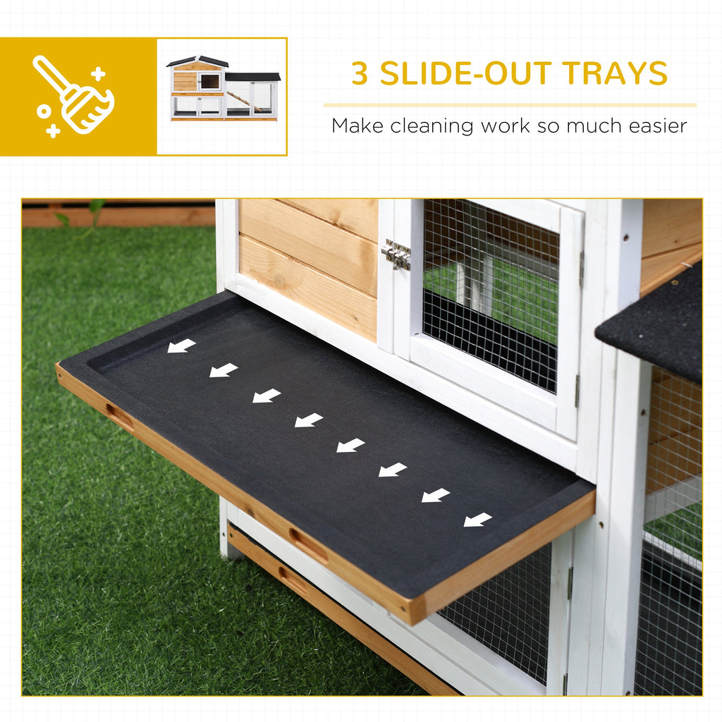 2 Story Rabbit Hut Wooden With Ramp by Love My Pet