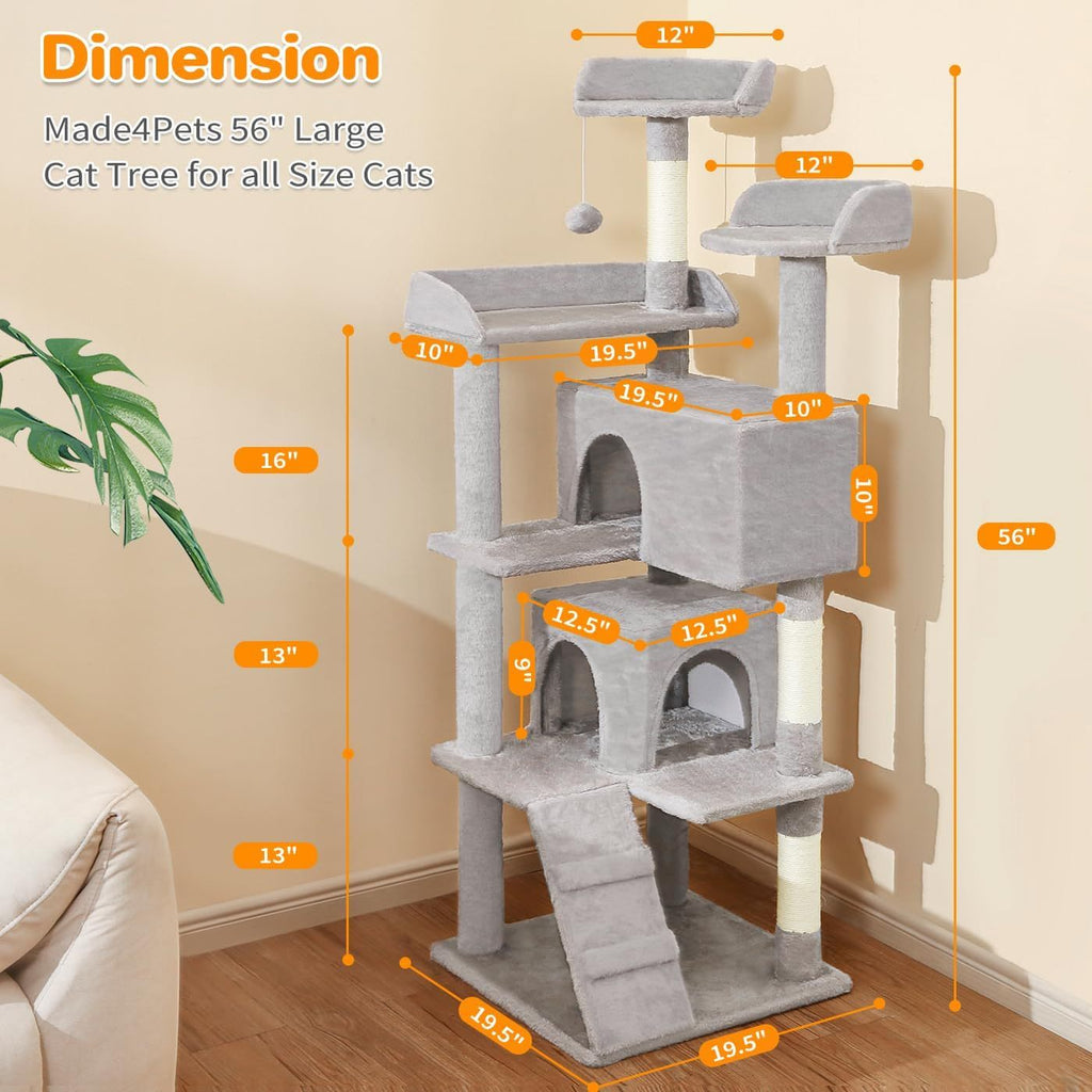 Cat Tree With 2 Apartments Cat Activity Center by VetsPetStore
