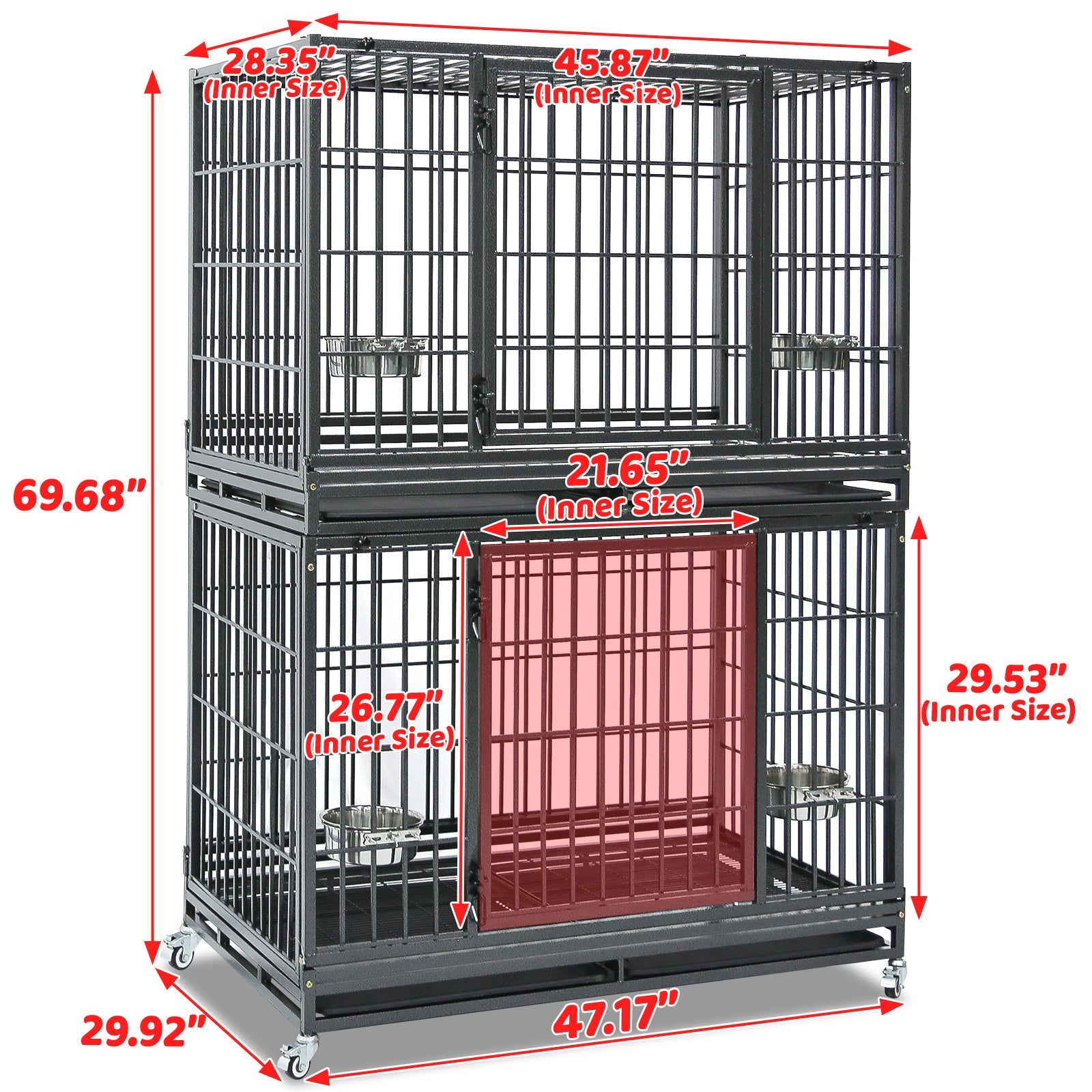 48" Heavy Duty Dog Cage for XL/XXL Dogs 481D