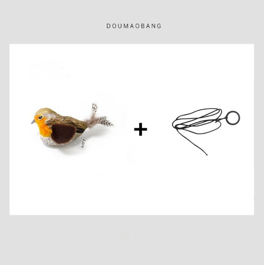 Parrot Cat Teaser Toy, Interactive