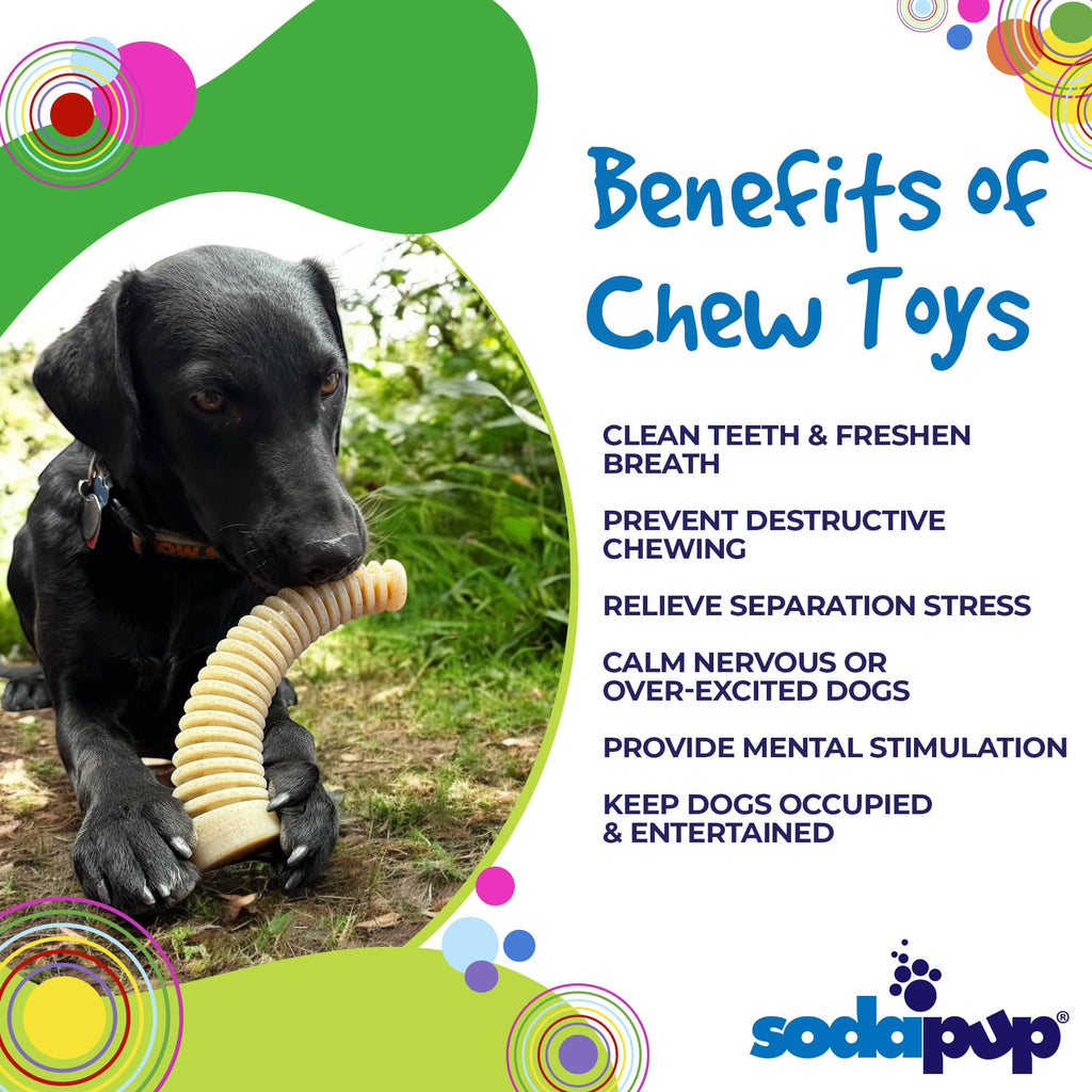 Flufflehorn Dental Antler - Indestructible Nylon Dog Chew Toy XL | USA Made by SodaPup/True Dogs, LLC