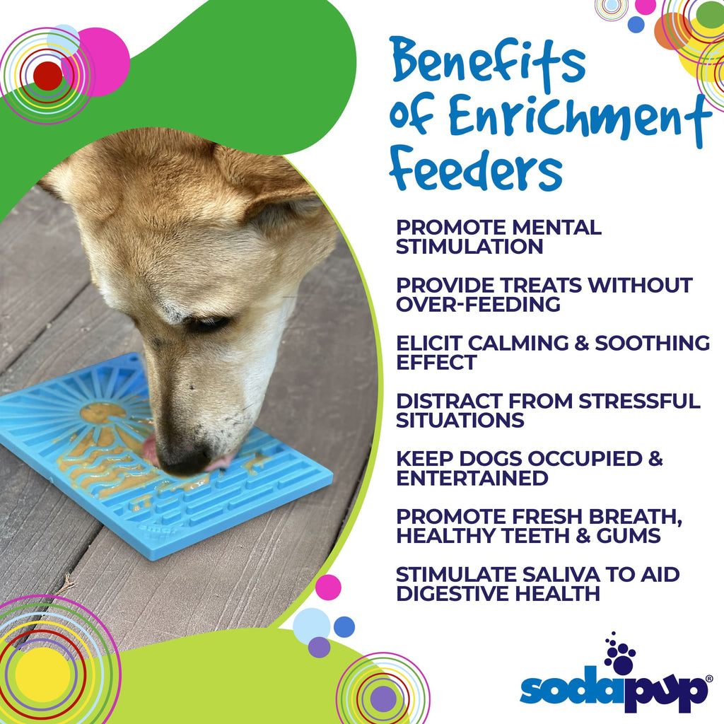 Surf's Up eMat - Small Lickmat for Dogs and Cats | Beach-Themed Design | SodaPup by SodaPup/True Dogs, LLC