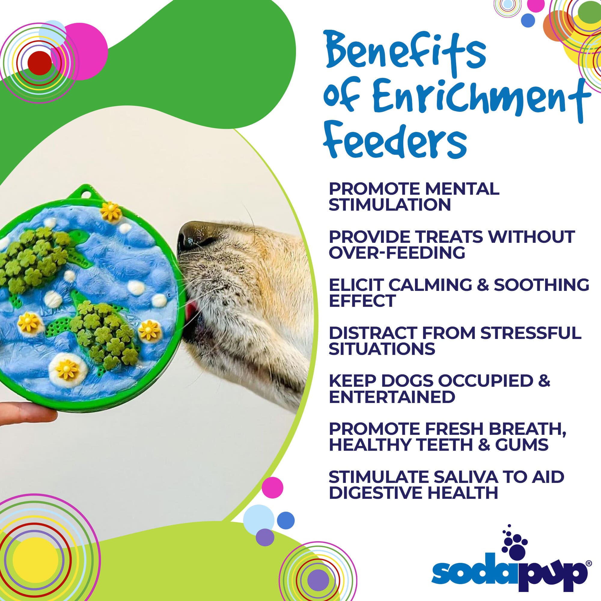 Water Nylon eCoin Durable Enrichment Snacking Coin for Dogs | USA-Made Lick Mat Alternative by SodaPup/True Dogs, LLC