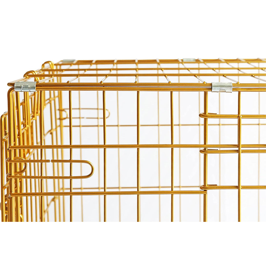 24-42" Collapsible Copper Gold Dog Crate GLD24-42 by Homey Pet Official