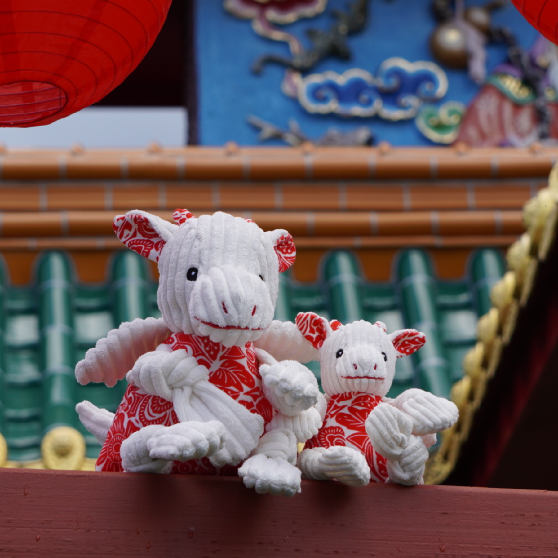 Lucky Dragon Knottie® Plush Dog Toy by HuggleHounds