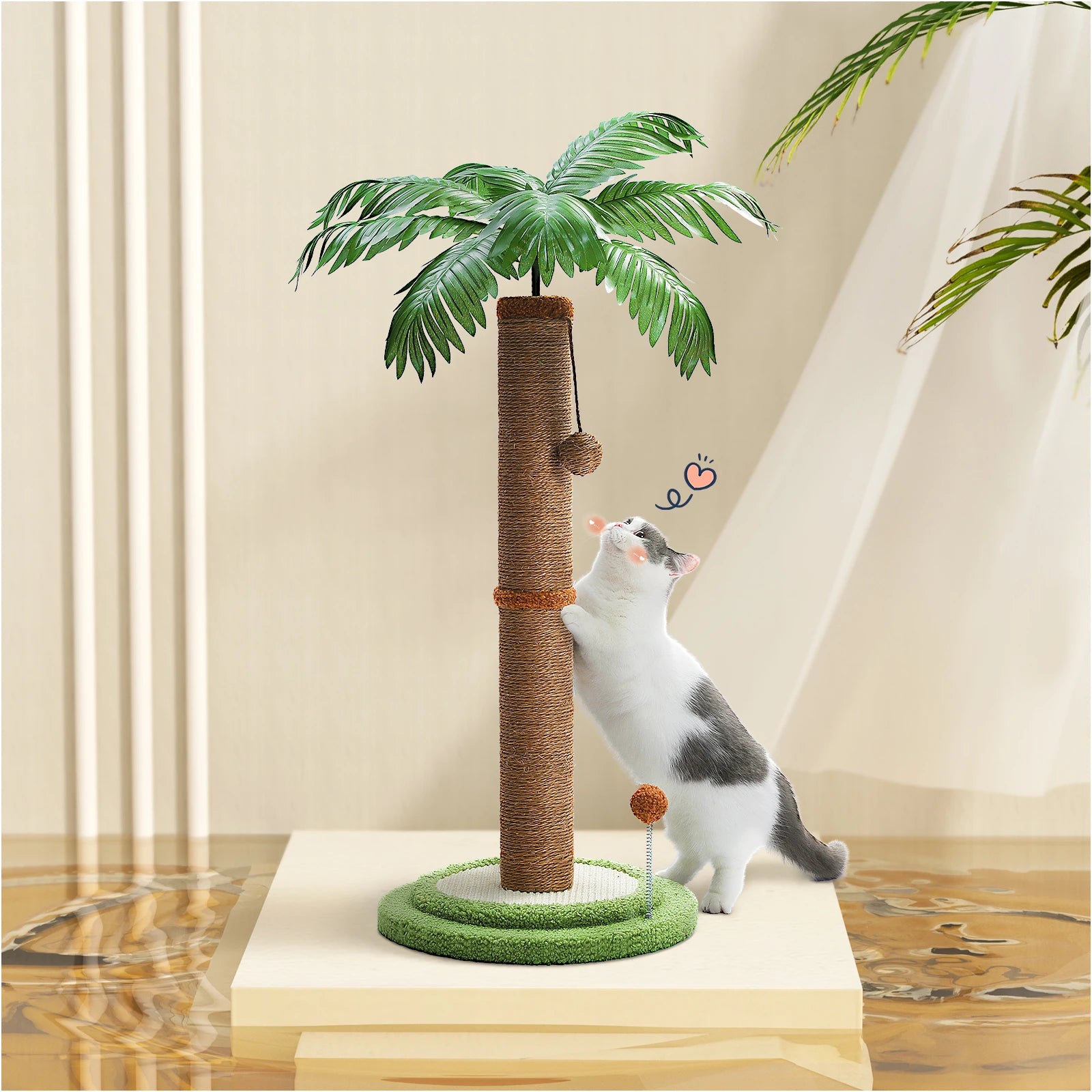 Cat Scratching Post with Interactive Balls Palm Tree by Love My Pet