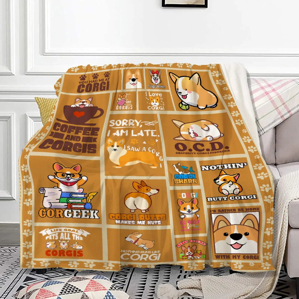 Soft Plush Flannel Blanket for Couch or Bed by Love My Pet