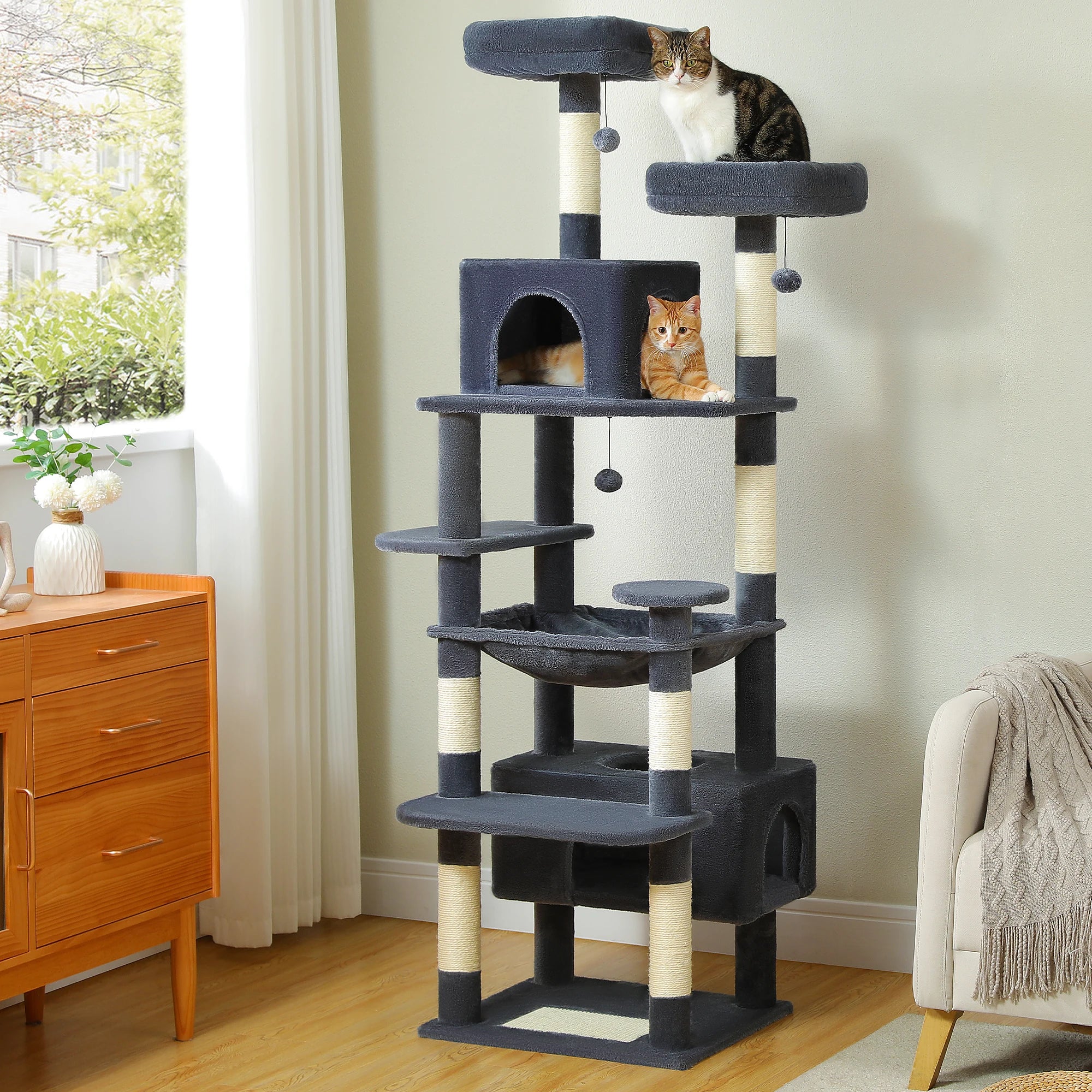 #1 Multi-Level Cat Tree Cat Tower with Scratching Post by Love My Pet