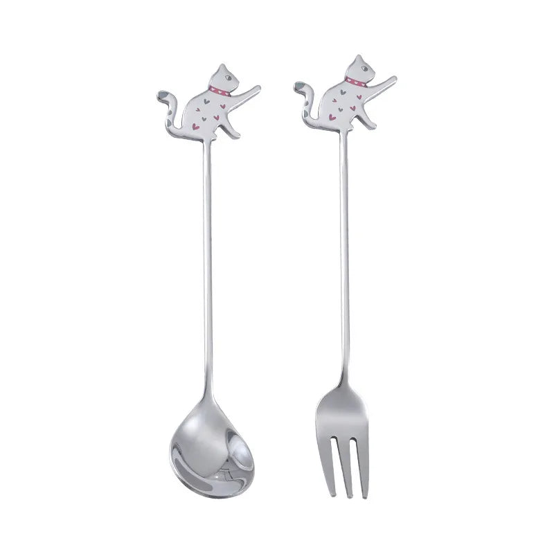 Cute Stainless Steel Cat Shape Teaspoon by Love My Pet