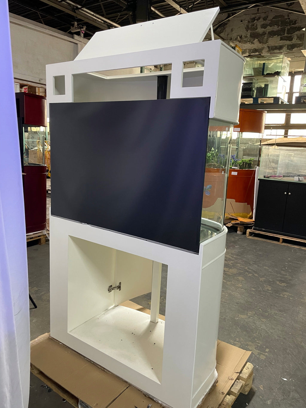 70 gallon GLASS bow front aquarium fish tank set display model by Northeast Aquariums LLC
