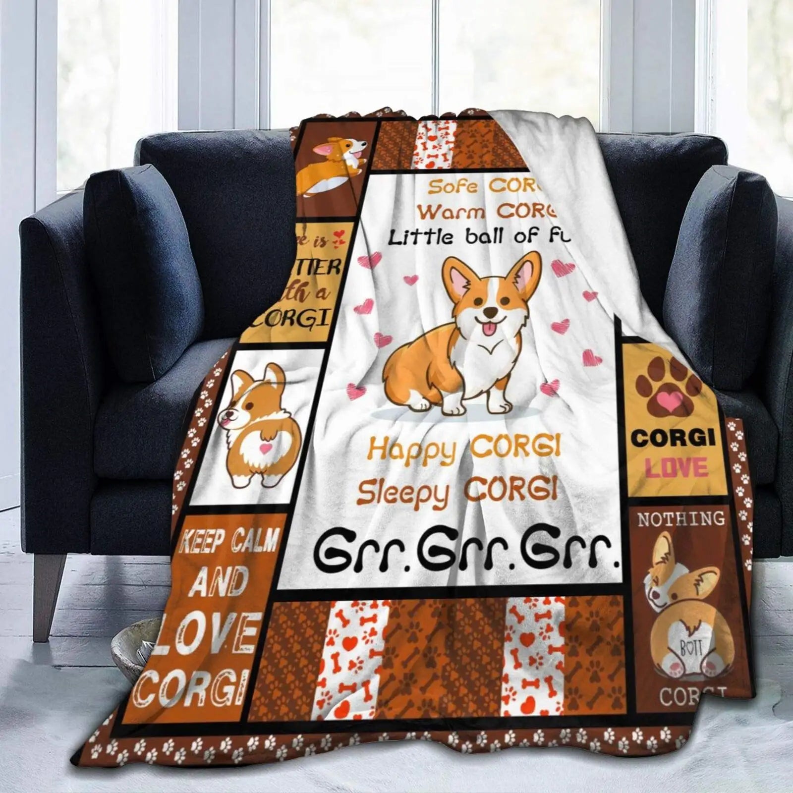 Soft Plush Flannel Blanket for Couch or Bed by Love My Pet