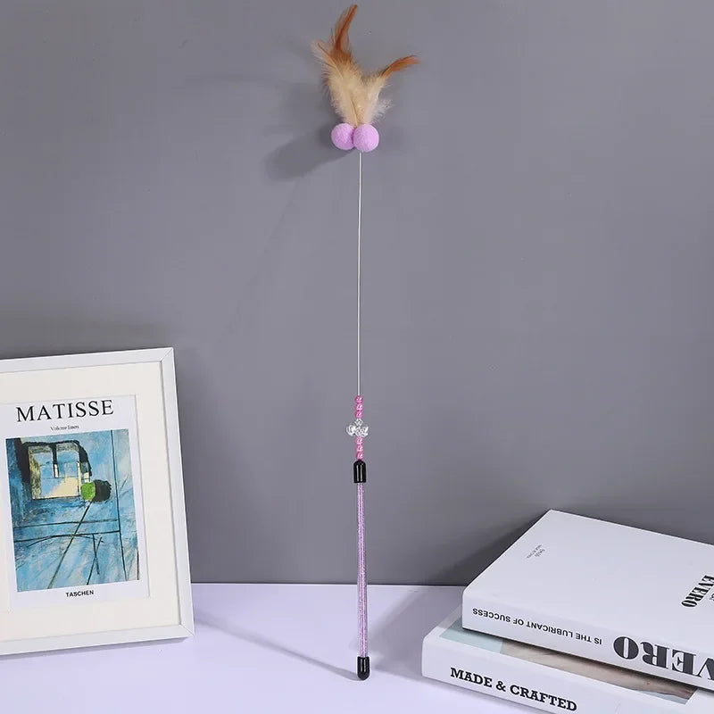 Telescopic Cat Stick Feather Cat Toy by Love My Pet