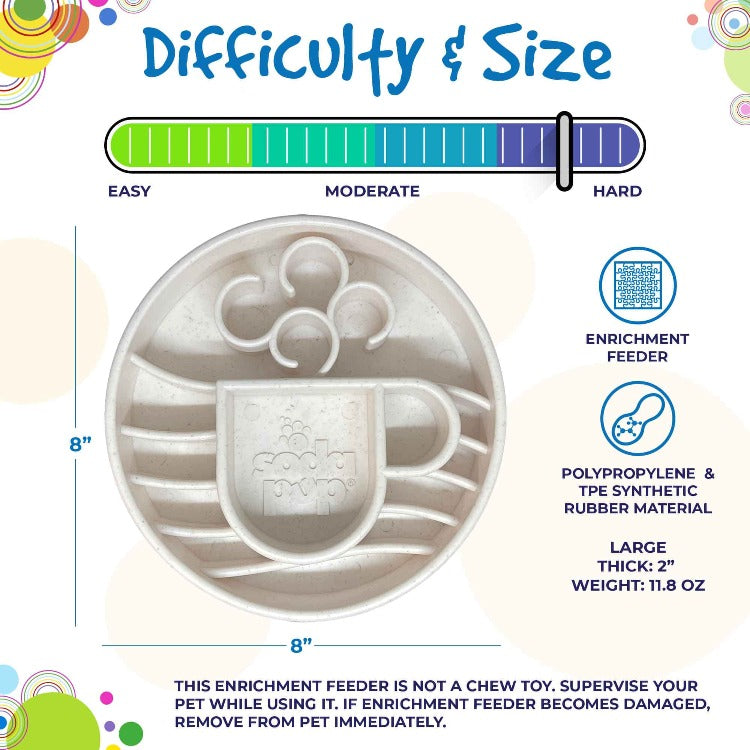 Java eBowl Deep Slow Feeder Dog Bowl for Enrichment | USA Made by SodaPup/True Dogs, LLC