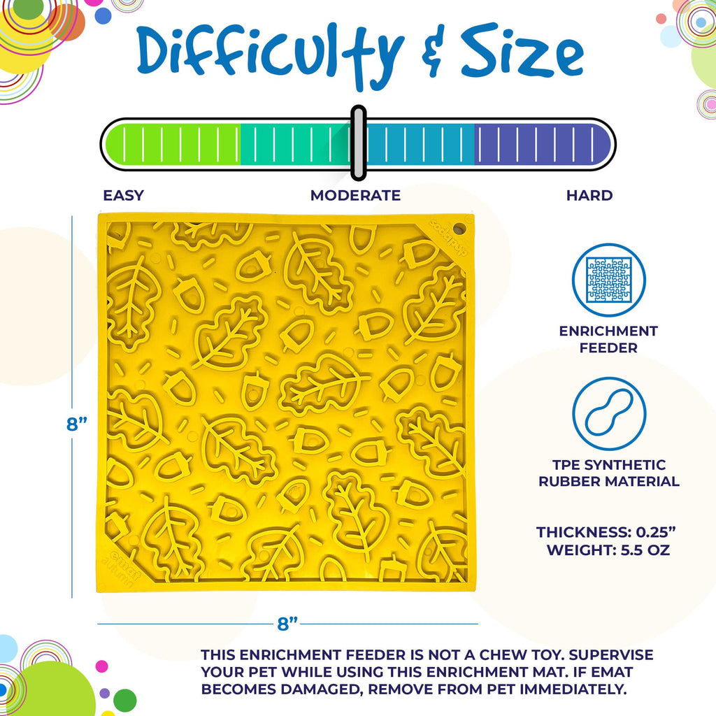 Autumn eMat - Enrichment Lick Mat For Dogs and Cats| Fall Leaves Design | SodaPup by SodaPup/True Dogs, LLC