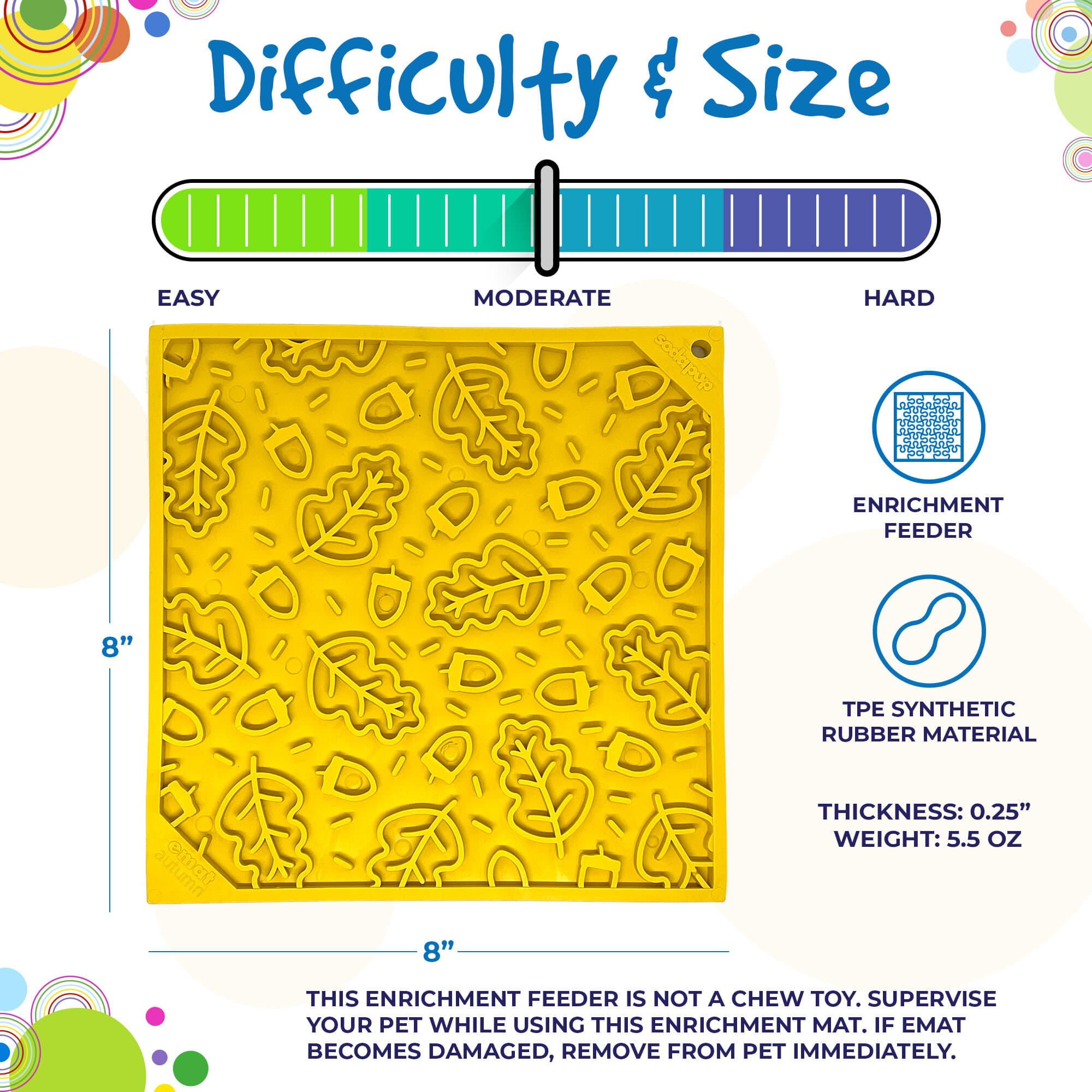 Autumn eMat - Enrichment Lick Mat For Dogs and Cats| Fall Leaves Design | SodaPup by SodaPup/True Dogs, LLC