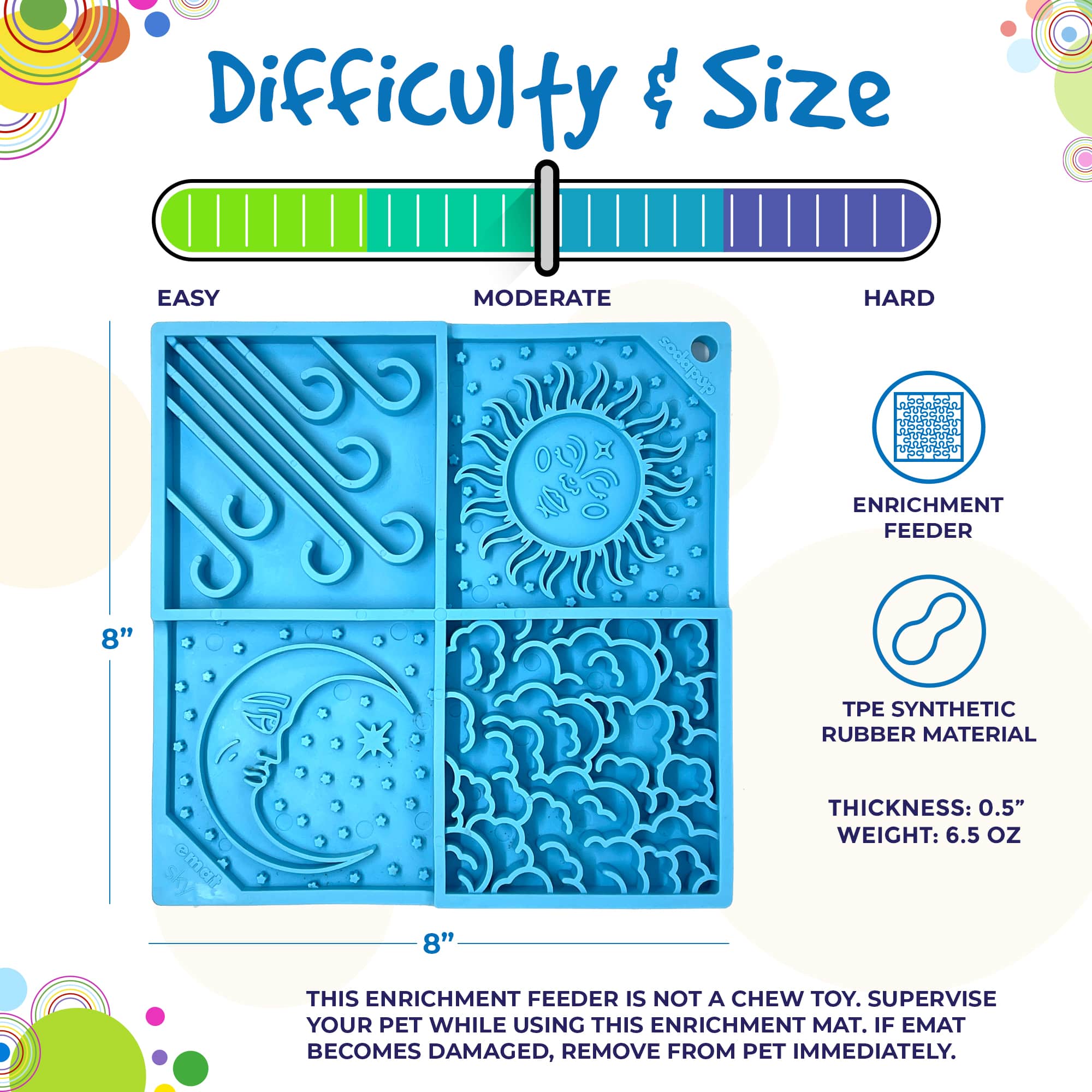 Sky eMat - Enrichment Lick Mat for Dogs and Cats | Celestial Design | SodaPup by SodaPup/True Dogs, LLC