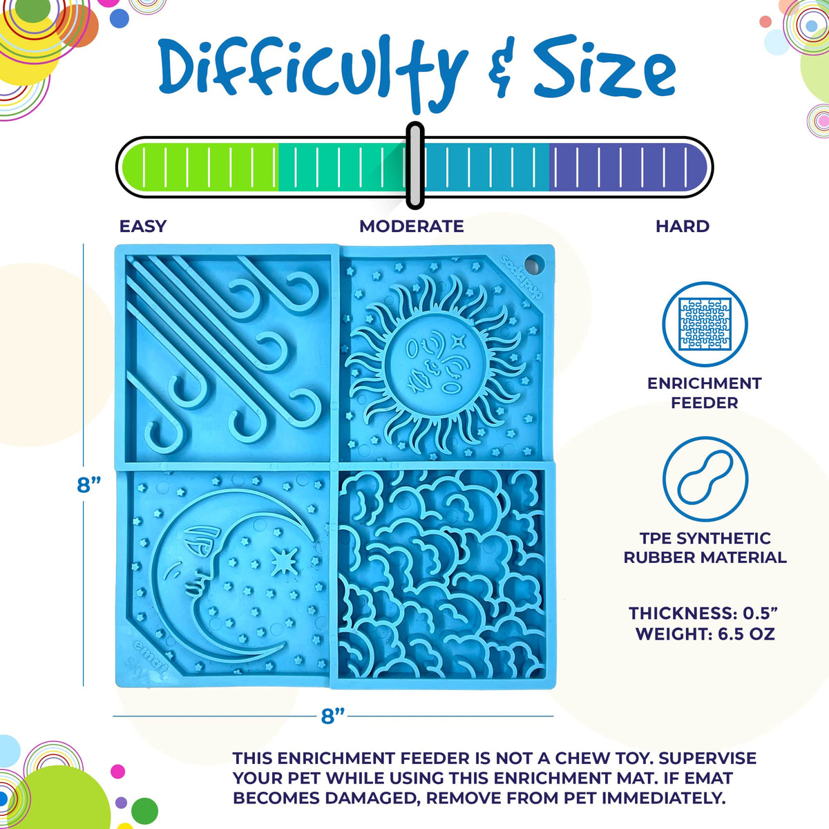 Sky eMat - Enrichment Lick Mat for Dogs and Cats | Celestial Design | SodaPup by SodaPup/True Dogs, LLC