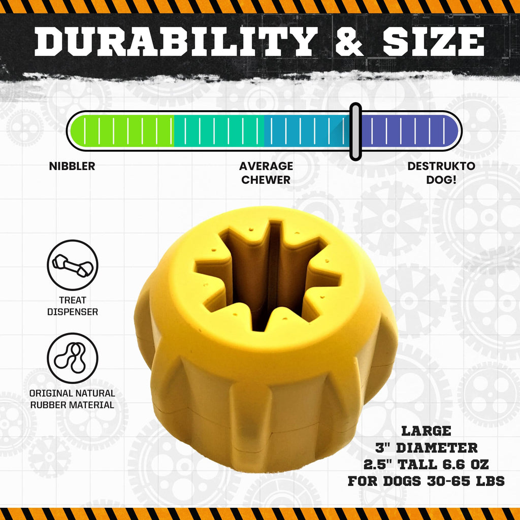 Gear eDispenser - Durable Rubber Yak Chew Holder & Treat Pocket | USA Made by SodaPup/True Dogs, LLC