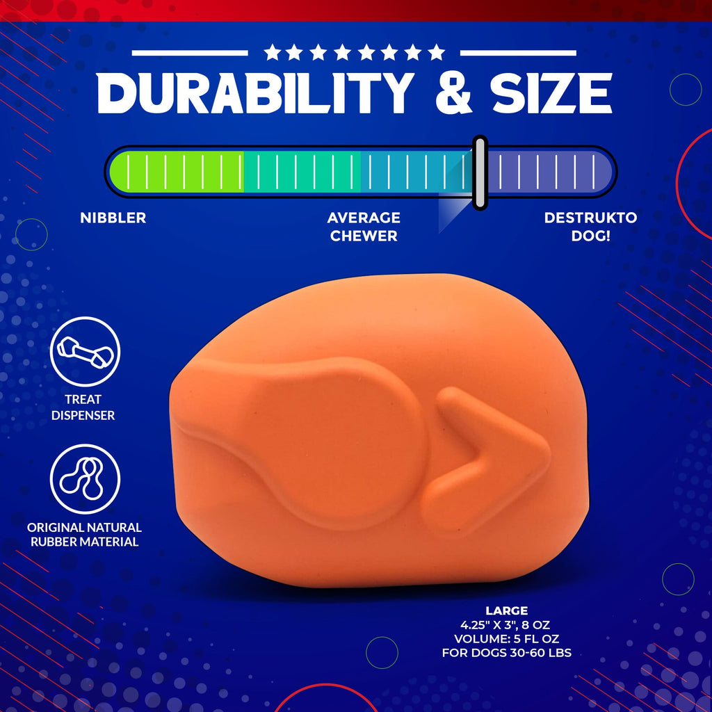 Roasted Turkey Dog Chew Toy & Treat Dispenser - USA Made | SodaPup by SodaPup/True Dogs, LLC