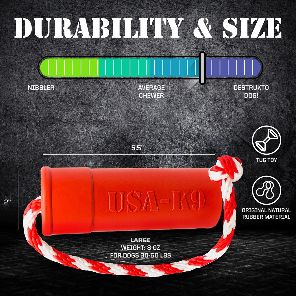USA-K9 Firecracker Floating Training Dummy | K9 Handler Reward Toy | Red | USA Made by SodaPup/True Dogs, LLC
